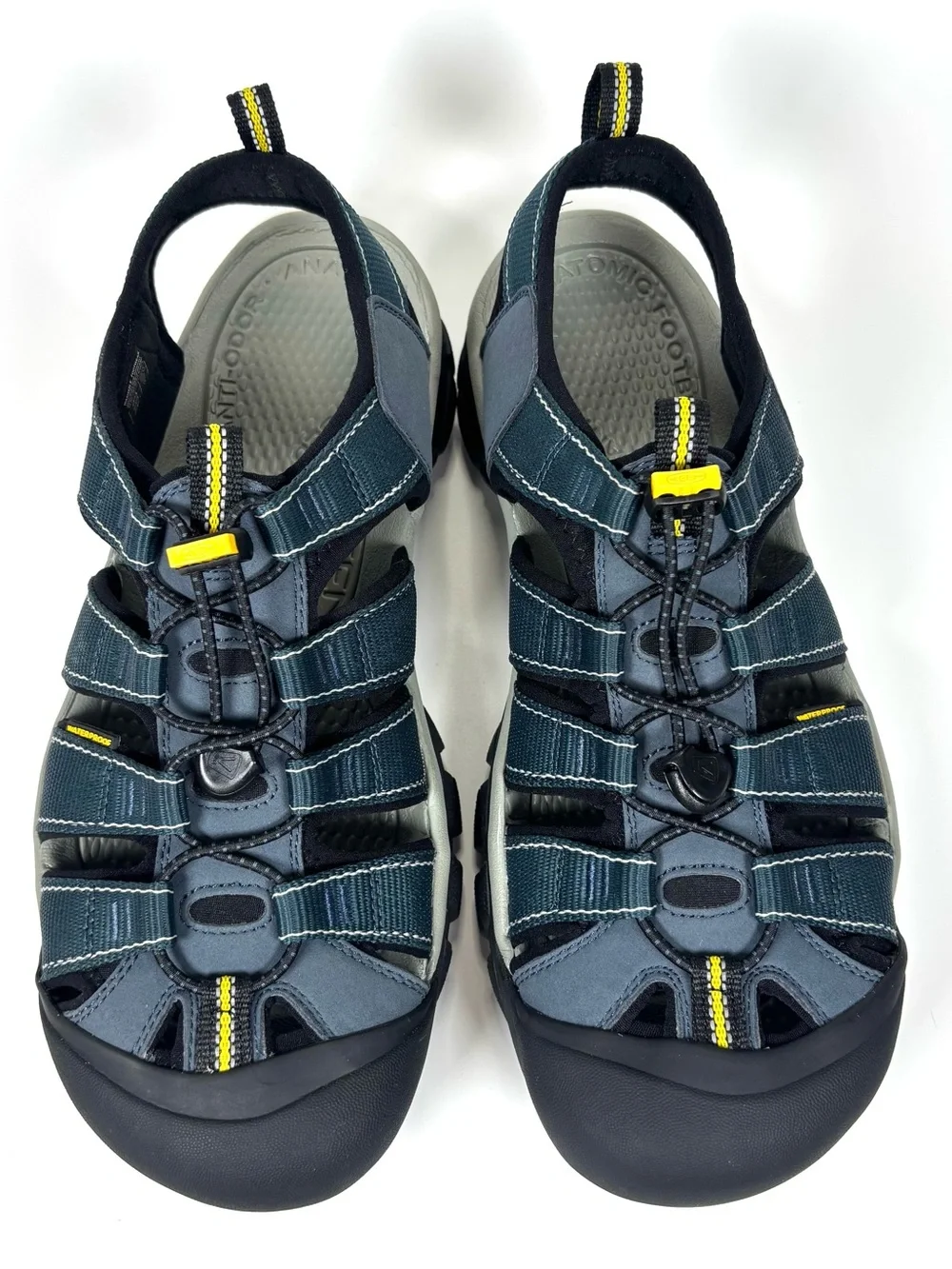 KEEN Newport H2 Mens US 11.5 Sport Sandals Navy Medium Gray Waterproof 1001938